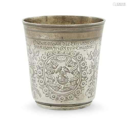 German parcel-gilt silver cup of Germantown interest,