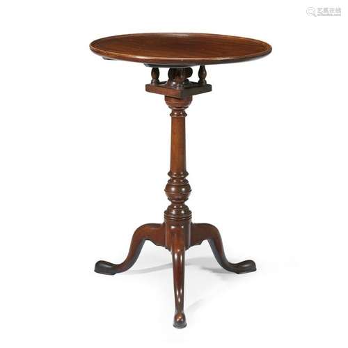 Chippendale mahogany tilt-top candlestand,