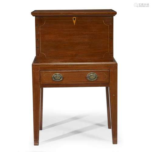 Federal inlaid walnut cellarette-on-stand, Southern