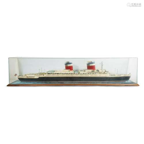 Large ship model of the SS United States, 20th century