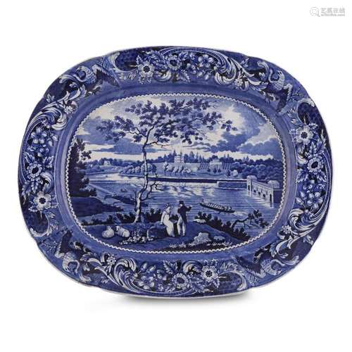 Historical Blue Staffordshire 'Fair Mount Near