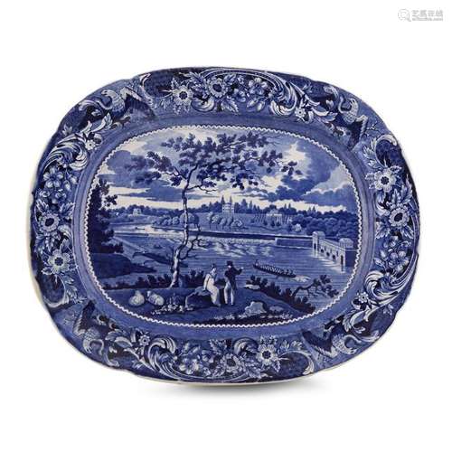 Historical Blue Staffordshire 'Fair Mount Near