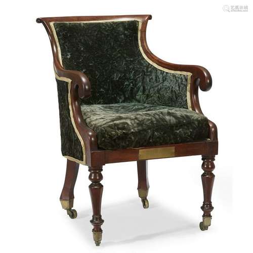 Classical mahogany bergere from 'Boston State House