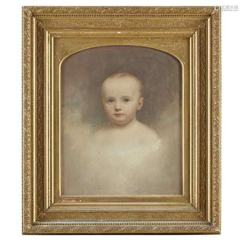 American School 19th century, Portrait of a young child