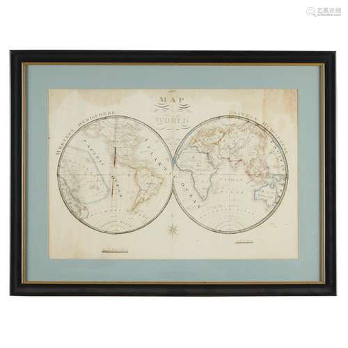 Hand-drawn map of the world, Martha F. McKown,