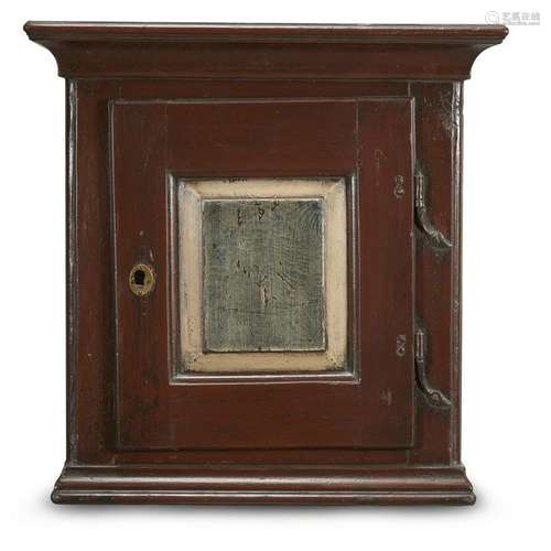 Small painted hanging cupboard, Pennsylvania, 18th