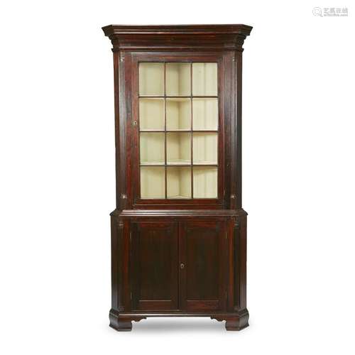 Chippendale pine corner cupboard, Probably