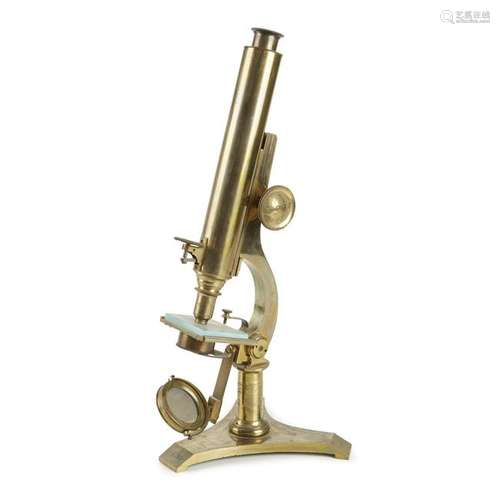 Brass compound monocular microscope, Joseph Zentmayer,