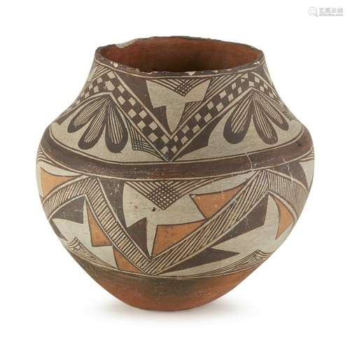 Acoma polychrome pottery olla, New Mexico, late