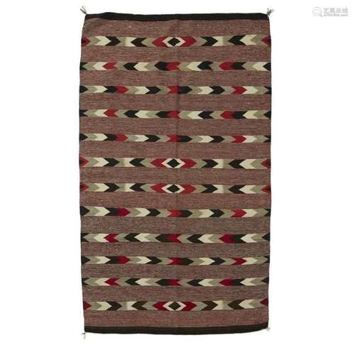 Navajo banded twill blanket and Navajo revival period