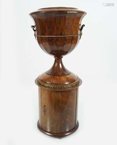 REGENCY MAHOGANY & BRASS MOUNTED WINE COOLER