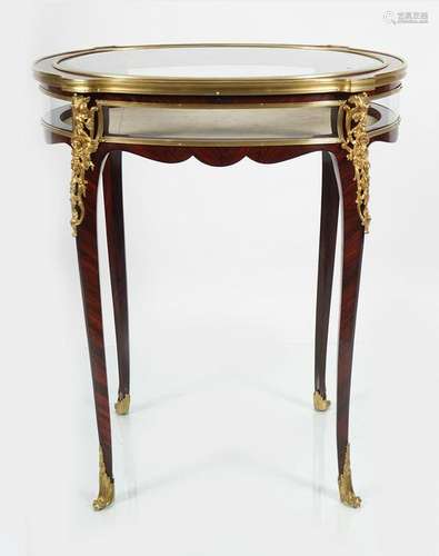 19TH-CENTURY MAHOGANY AND ORMOLU MOUNTED BIJOU TABLE