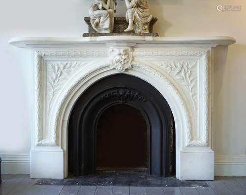 19TH-CENTURY PERIOD MARBLE CHIMNEY PIECE