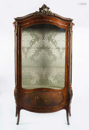 KINGWOOD AND ORMOLU VERNIS MARTIN VITRINE