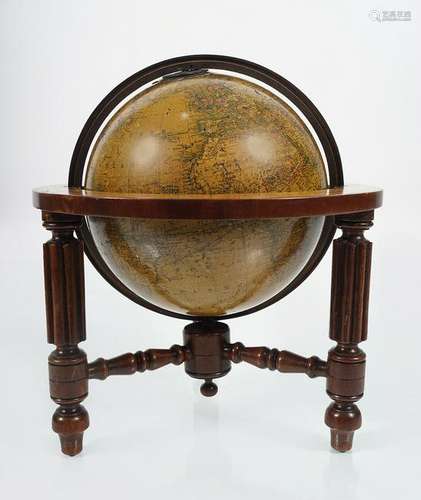 19TH-CENTURY TABLE TERRESTRIAL GLOBE