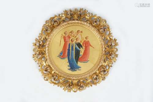 19TH-CENTURY REVERSE PAINTED ICON