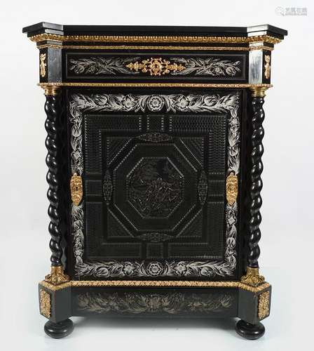 19TH-CENTURY EBONY AND ORMOLU MOUNTED PIER CABINET