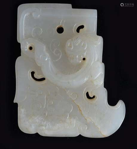 RARE CHINESE WHITE JADE THUNDER AXE