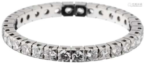 Diamant-Alliance-RingWeissgold 750. 32 Brillanten, zusammen ca. 1 ct. Ringgrösse 58. 1 Brillant