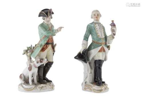 TWO PORCELAIN GROUPS MEISSEN LATE 19TH CENTURY