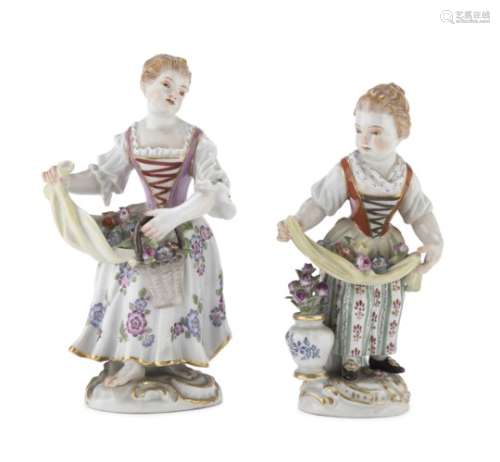 TWO PORCELAIN FIGURES MEISSEN EARLY 20TH CENTURY