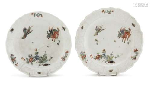 SOUP DISH AND FLAT DISH IN PORCELAIN MEISSEN MID- 18TH CENTURY