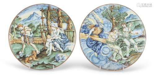 A PAIR OF DISHES BY CARLO ANTONIO GRUE