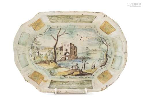 MAIOLICA DISH ARIANO IRPINO 18TH CENTURY