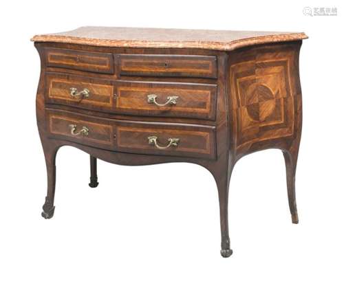 SMALL COMMODE IN VIOLET WOOD NAPLES 18TH CENTURY