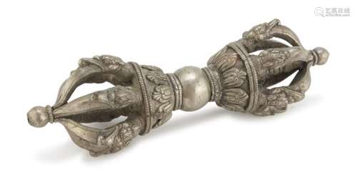 BIG VAJRA IN METAL TIBET FIRST HALF 20TH CENTURY