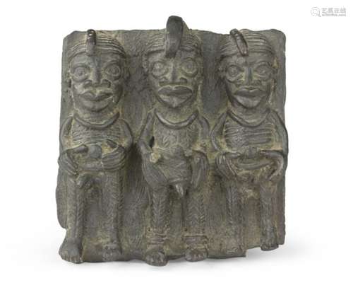 BRONZE PLAQUE BENIN CULTURE NIGERIA 20TH CENTURY