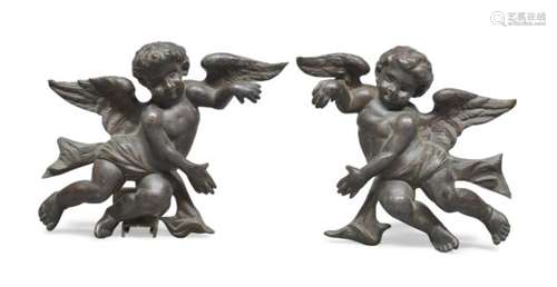 BEAUTIFUL PAIR OF SILHOUETTES IN BRONZE BURNISHED LATE 19TH CENTURY