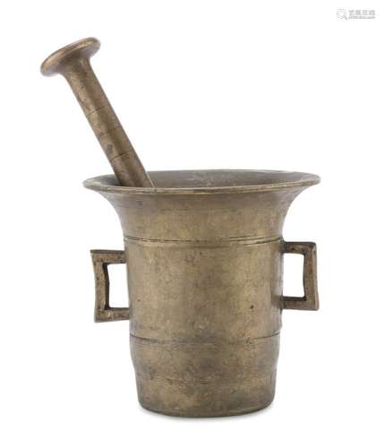 MORTAR WITH PESTLE SOUTHERN ITALY LATE 18TH CENTURY