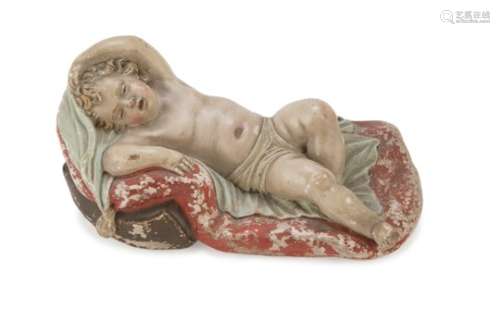 SMALL SCULPTURE OF THE CHILD IN PLASTER LATE 19TH CENTURY