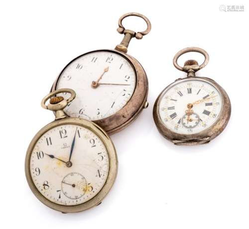 THREE POCKET WATCHES