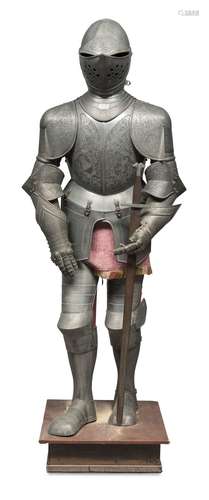 STAGE ARMOR IN PEWTER RENAISSANCE STYLE 20TH CENTURY