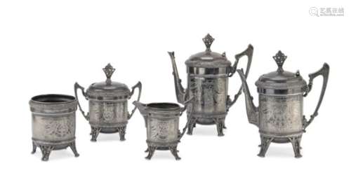 SILVER-PLATED TEA AND COFFEE SERVICE UNITED KINGDOM EARLY 20TH CENTURY