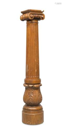 COLUMN IN WALNUT 20TH CENTURY