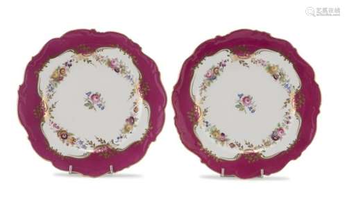 A PAIR OF PORCELAIN DISHES PROBABLY FRANCE 19TH CENTURY