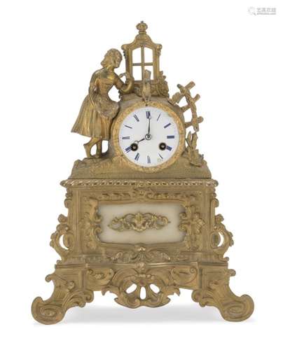 SMALL TABLE CLOCK LATE 19TH CENTURY