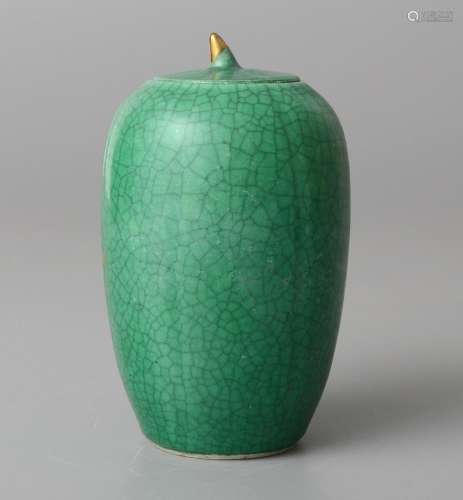 綠釉瓜形罐