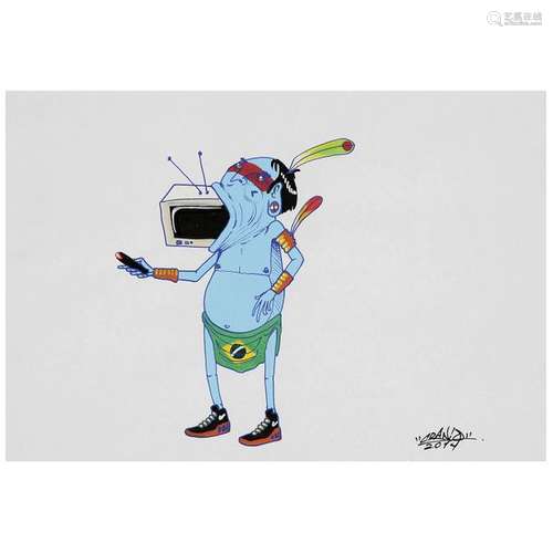 CRANIO (né en 1982) TV EATER, 2014 Technique mixte…