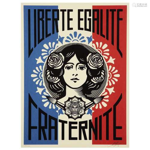 SHEPARD FAIREY (né en 1970) Liberté, égalité, frat…