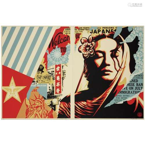 SHEPARD FAIREY (né en 1970) Welcome Visitor, 2017 …