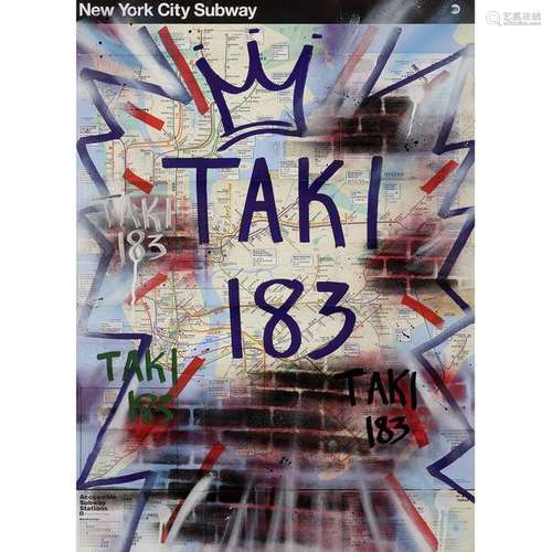 TAKI 183 (né en 1954) Sans titre, 2019 Peinture aé…