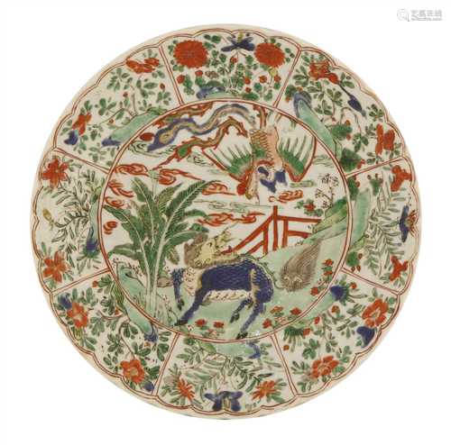 A Chinese famille verte plate,