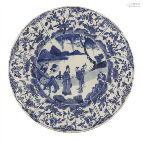 A Chinese blue and white plate,