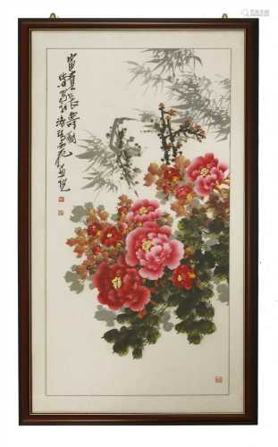 A Chinese gouache painting,