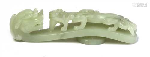 A Chinese jade belt hook,