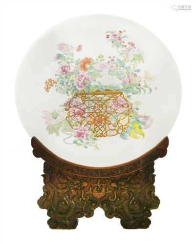 A Chinese famille rose charger,